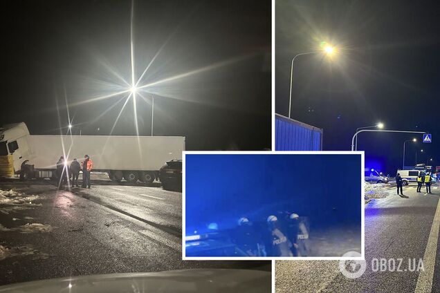 Рух транспорту на кордоні з Польщею знову перекрили: поліція почала відтісняти польських блокувальників. Фото і відео