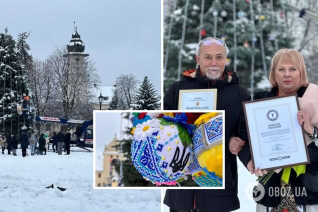 На Львівщині з ялинки вкрали іграшки, які вишила дружина захисника, встановивши рекорд. Фото