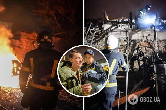 Війська РФ вдарили БПЛА по Одещині: виникли пожежі, понад 10 постраждалих. Фото та відео