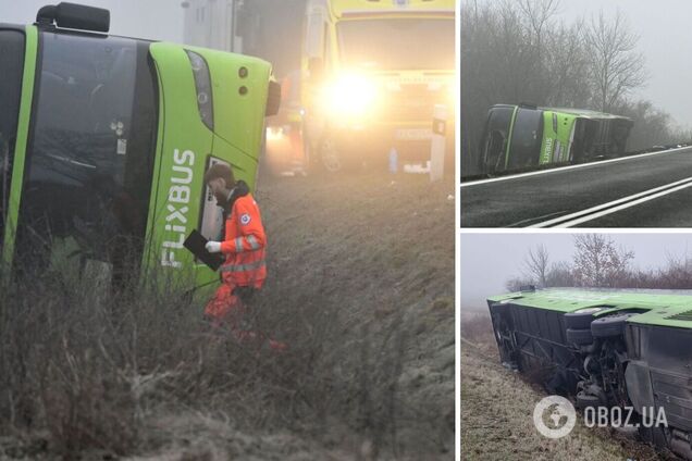 В Словакии перевернулся переполненный автобус из Украины: среди пострадавших – дети. Фото