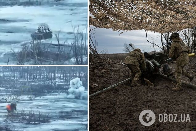 Ехали быстро, но не долго: воины 14-й ОМБр бодро встретили вражеские БМП с пехотой. Видео