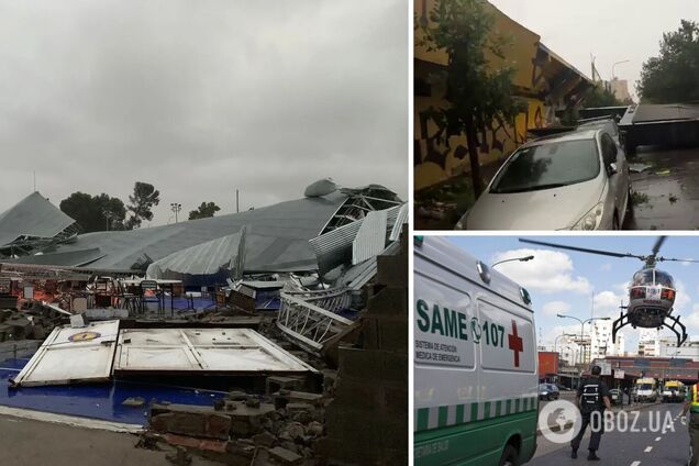 В Аргентине ураган обрушил крышу спортивного клуба во время соревнований: погибли 13 человек. Видео