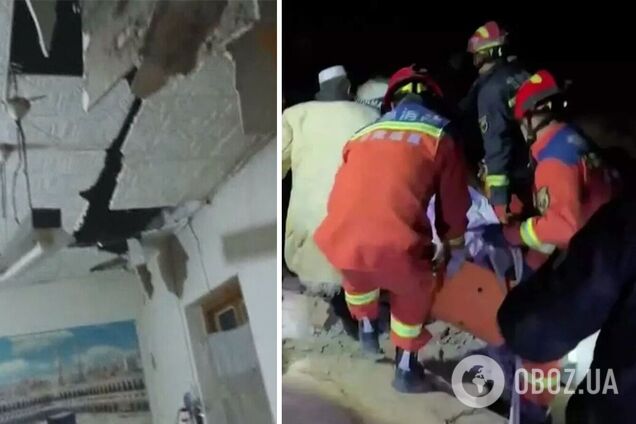 В Китае произошло мощное землетрясение: более 100 человек погибли, есть значительные разрушения. Видео