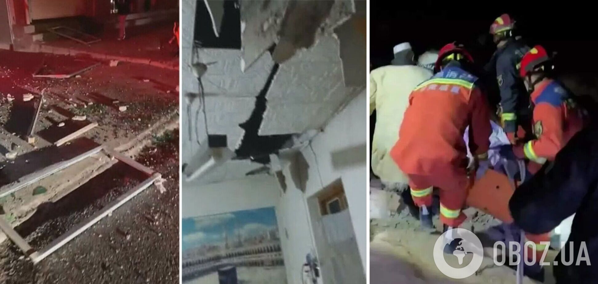 В Китае произошло мощное землетрясение: более 100 человек погибли, есть значительные разрушения. Видео
