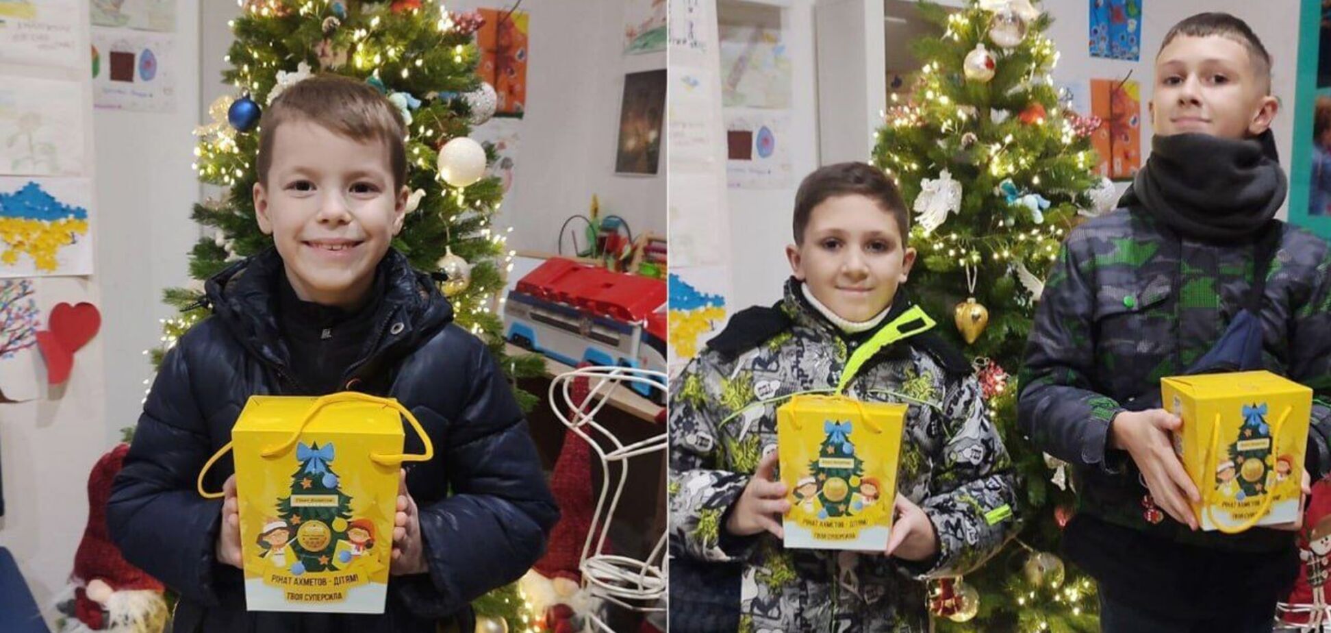 Маленькі маріупольці у Львові отримали подарунки до Різдва та Нового року від Фонду Ріната Ахметова