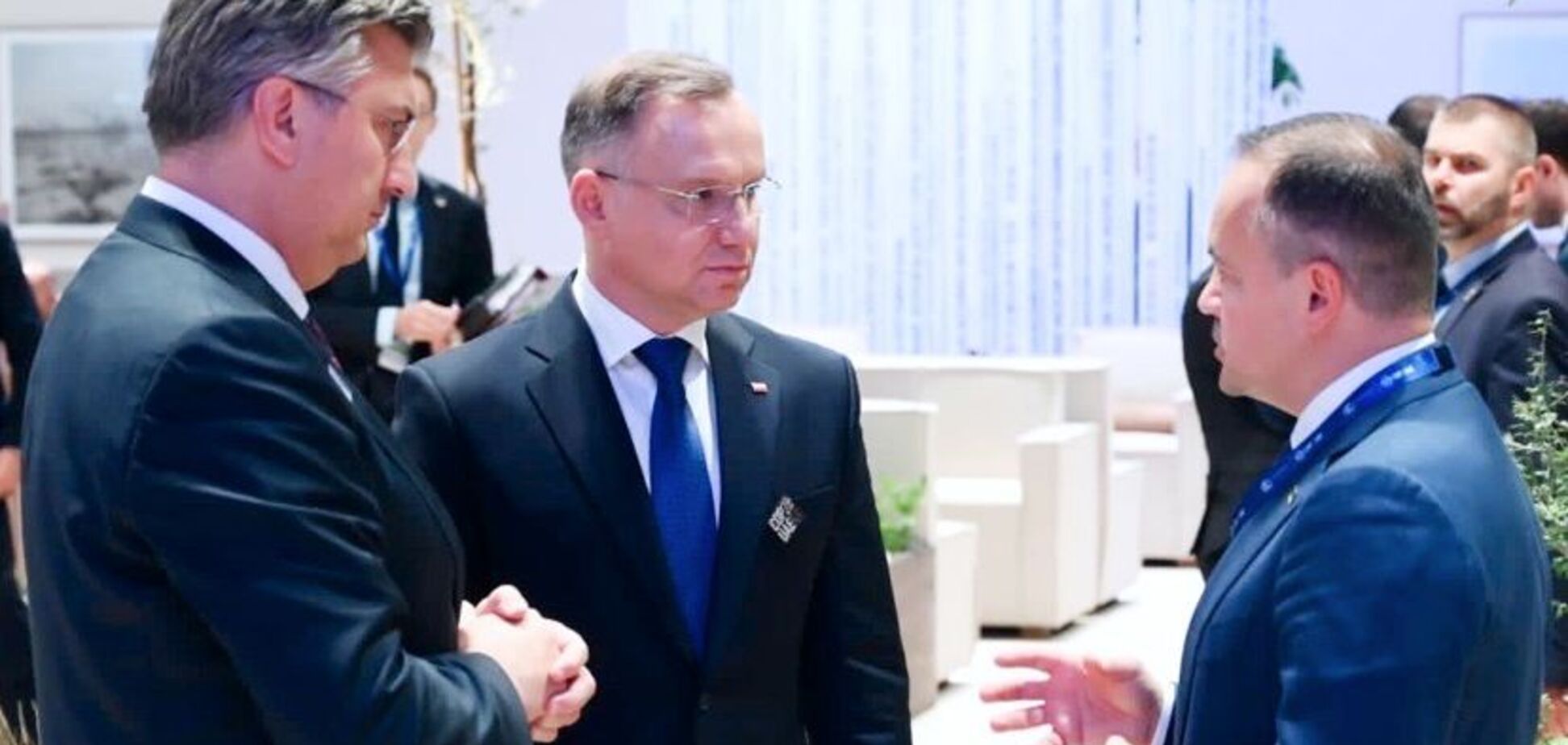 Директор ДТЭК Максим Тимченко с президентом Польши Анджеем Дудой