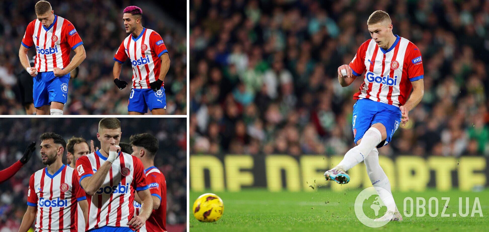 Довбик забил в третьем матче подряд в Испании, но 'Жирона' драматично упустила победу. Видео