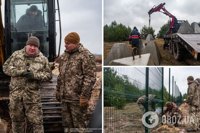 У границы с Беларусью в разгаре строительные работы: у Наева показали фото возведения фортификаций
