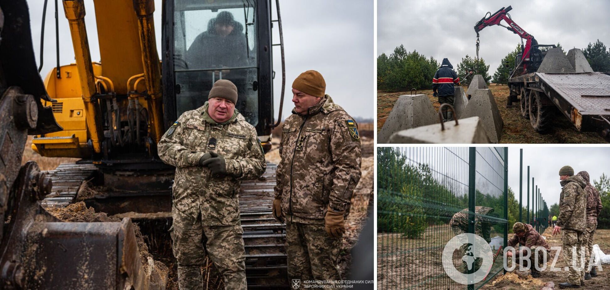 У границы с Беларусью в разгаре строительные работы: у Наева показали фото возведения фортификаций