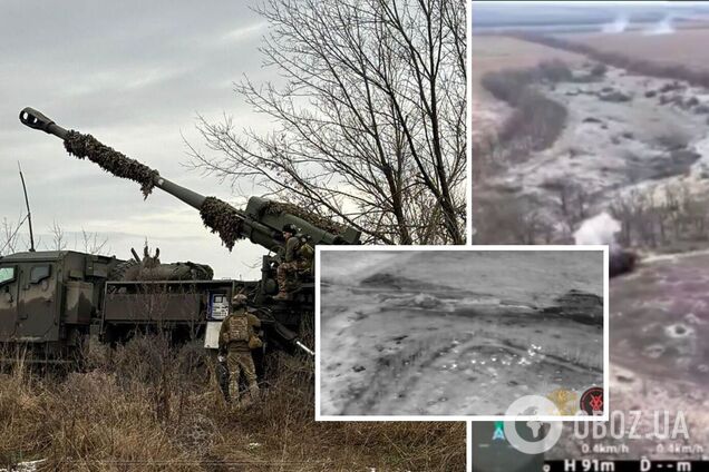 Українська САУ 'Богдана' знищила групу окупантів касетними боєприпасами. Відео