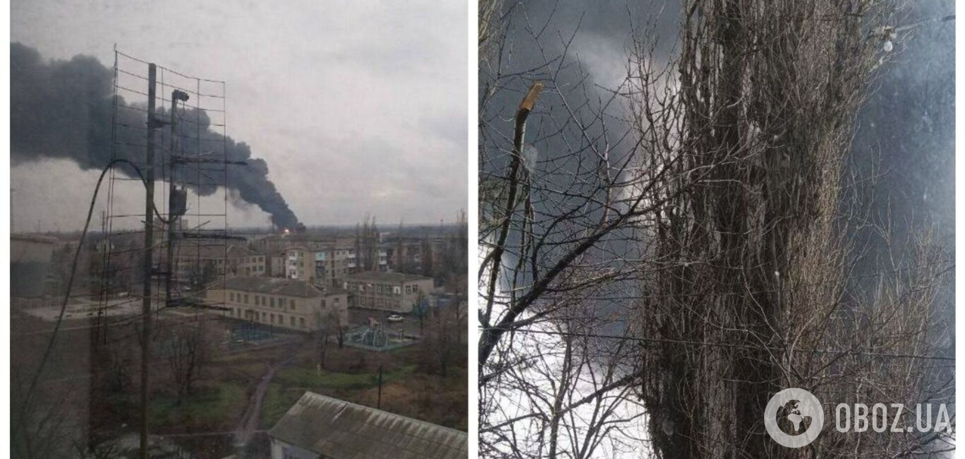 В Іловайську вибухнуло нафтосховище окупантів, почалася пожежа. Фото
