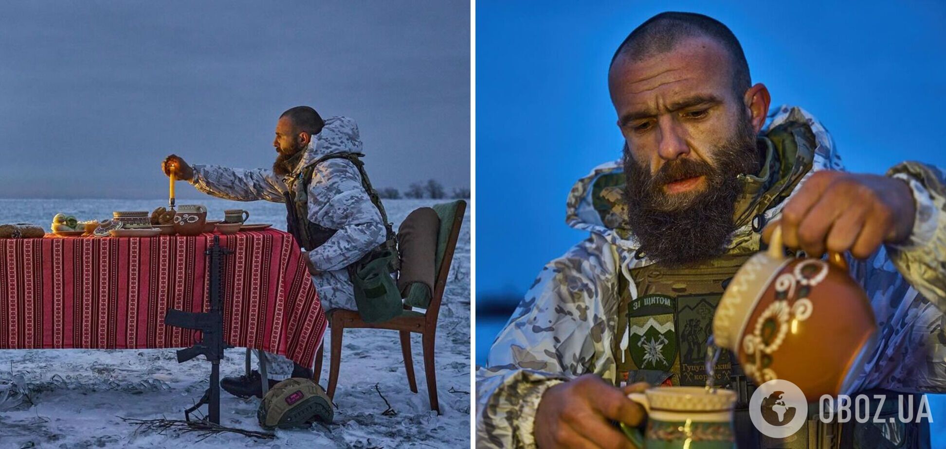 Военный фотограф растрогал 'праздничными' снимками защитников, которые не могут приехать на Рождество домой