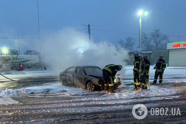 Пожежа сталась на території АЗС
