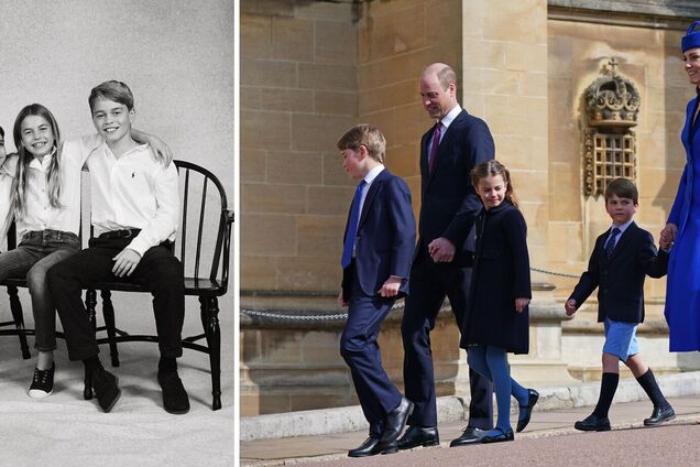  Кейт Міддлтон і принц Вільям показали нову різдвяну листівку з трьома дітьми: чому Луї в шортах, а Джордж у штанах