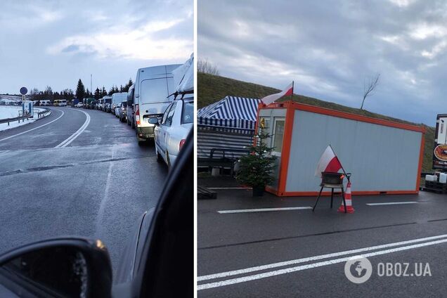 Поляки не пропускают авто в Украину