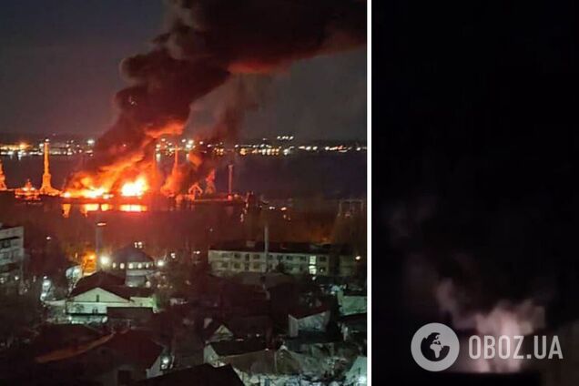 В оккупированной Феодосии прозвучали взрывы: ВСУ поразили корабль 'Новочеркасск', была слышна детонация. Фото и видео