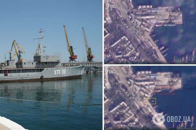 Не только БДК 'Новочеркасск': спутниковые снимки подтвердили уничтожение двух российских кораблей в Феодосии. Фото
