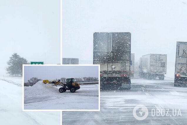Центральную часть США накрыл зимний шторм: движение транспорта на грани коллапса