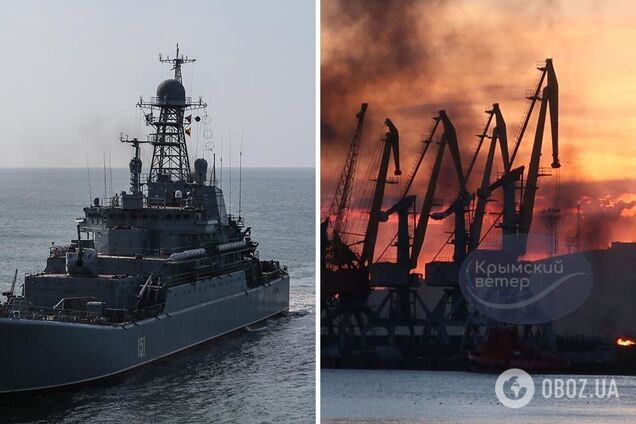 Высококачественный металлолом: оккупанты в Феодосии начали поднимать потопленный корабль 'Новочеркасск'. Фото