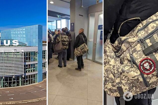 В аеропорту Вільнюса чоловіка зняли з літака і оштрафували за символіку ПВК 'Вагнер'. Фото