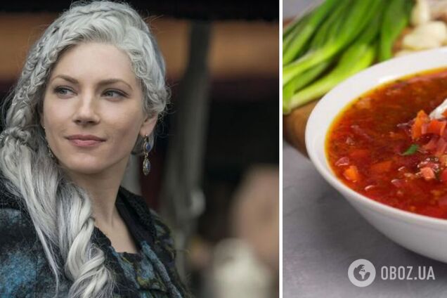 Звезда 'Викингов' Кэтрин Винник приготовила борщ и передала 'привет' украинцам. Видео