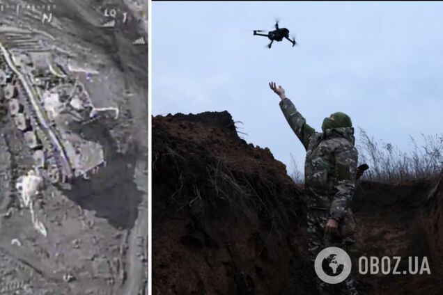 Украинские воины дроном-камикадзе уничтожили вражескую БМП: момент прилета показали на видео