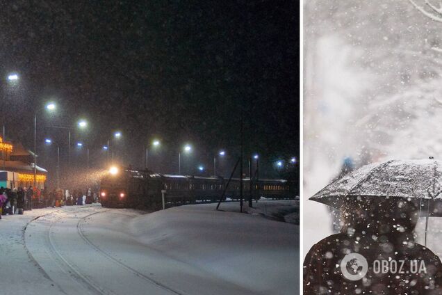 Спізнюються лише три потяги: в 'Укрзалізниці' розповіли про вплив снігопаду на графік пасажирських перевезень