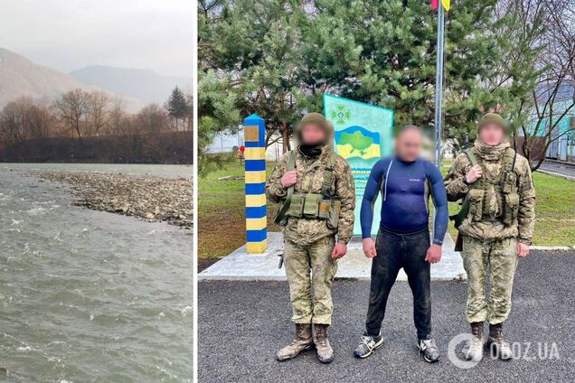Двоє закарпатців хотіли потрапити в Україну з Румунії вплав через Тису і ледь не втопились: їх врятували прикордонники. Фото