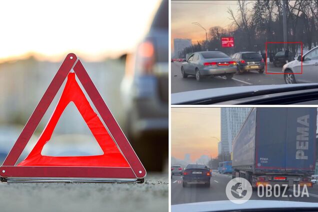 В результате аварий возникла пробка в сторону центра столицы