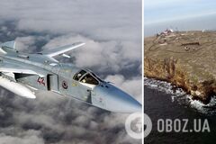 У районі Зміїного знищено російський бомбардувальник Су-24М