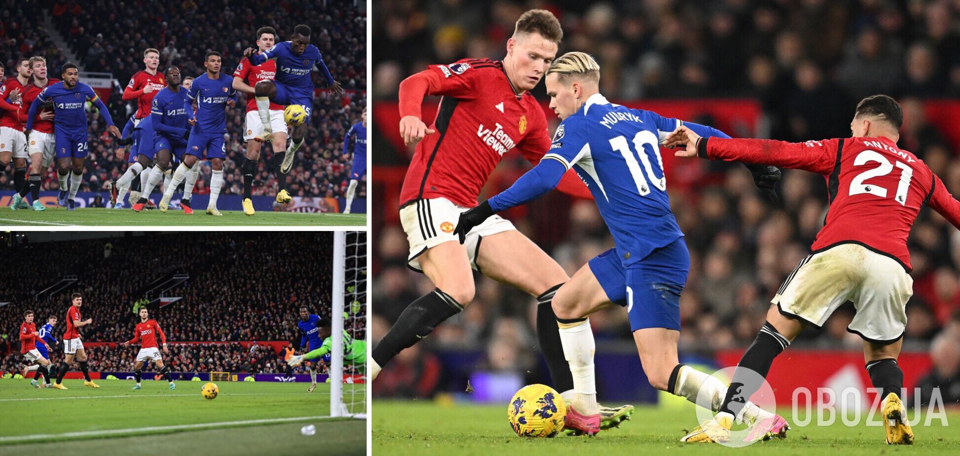 Мудрик запорол два момента, а 'Челси' проиграл 'Манчестер Юнайтед' в АПЛ. Видео