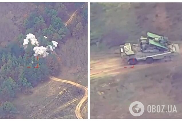 Працював БПЛА SHARK: захисники України знищили ворожий ЗРК 'Оса' і 2С7 'Піон'. Відео