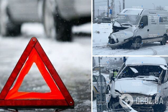 В результате ДТП образовалась большая пробка