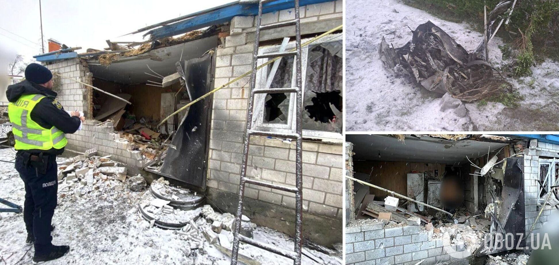 Последствия ракетной атаки на Киевщину