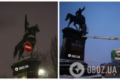 У Києві демонтували пам'ятник Миколі Щорсу: що з ним буде далі. Фото