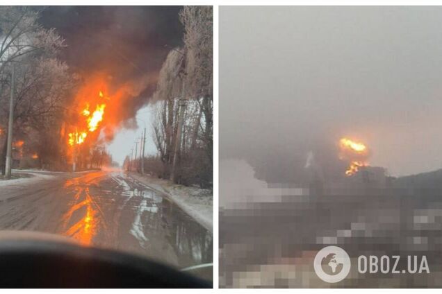 В Макеевке слышали взрывы, после которых вспыхнул сильный пожар: фото