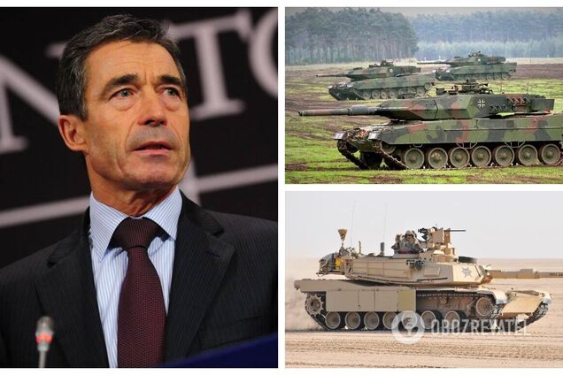 'У нас є два завдання': Расмуссен закликав Захід прискорити поставку танків Україні