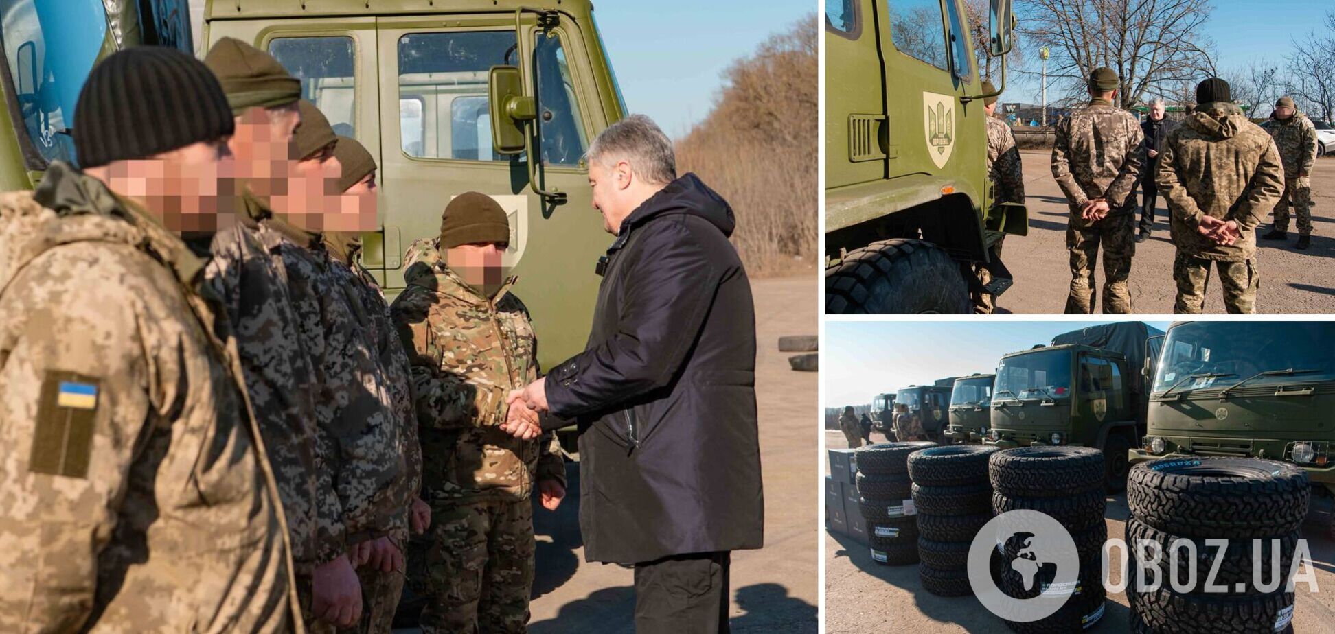 Бригада морской пехоты получила грузовики и 'старлинки' от Порошенко