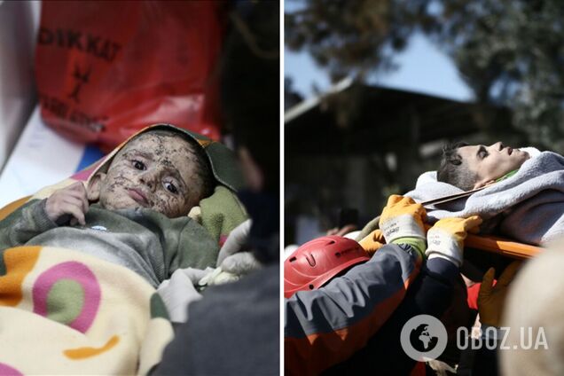 В Турции спасли 1,5-летнего малыша и его 7-летнего брата, проведших под обломками разрушенного землетрясением дома 105 часов. Фото