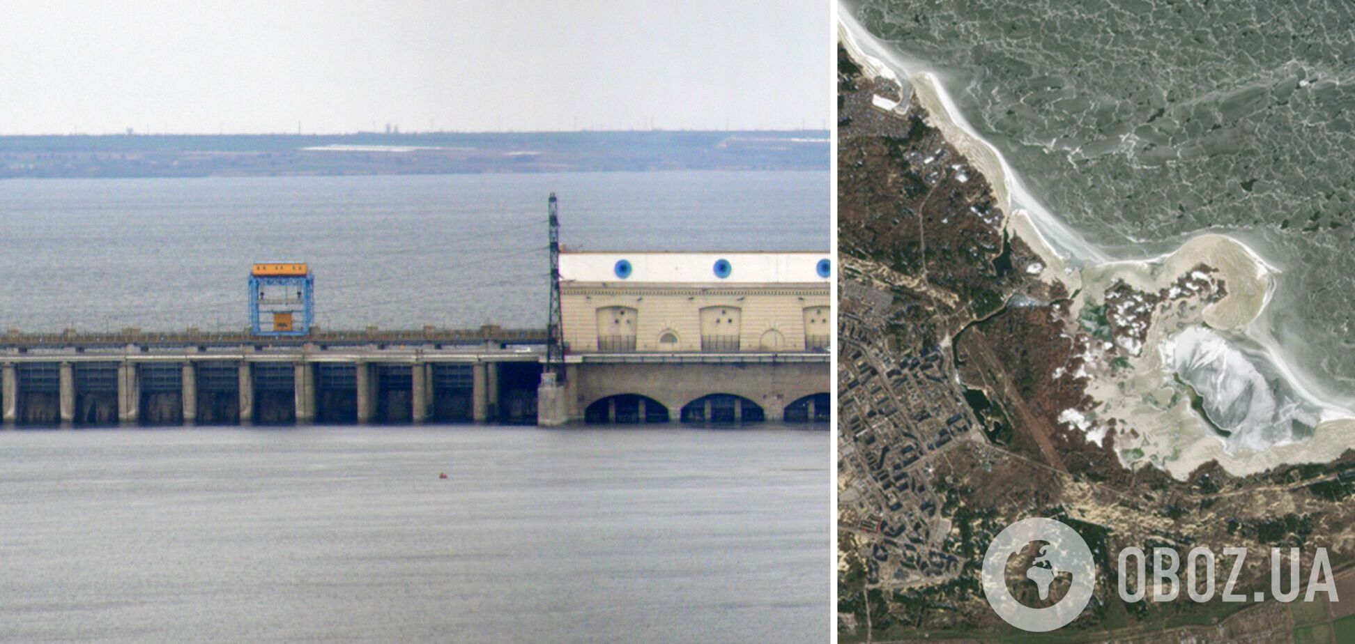 Оккупанты сбрасывают воду из Каховского водохранилища, это угрожает катастрофой на ЗАЭС: спутниковые фото