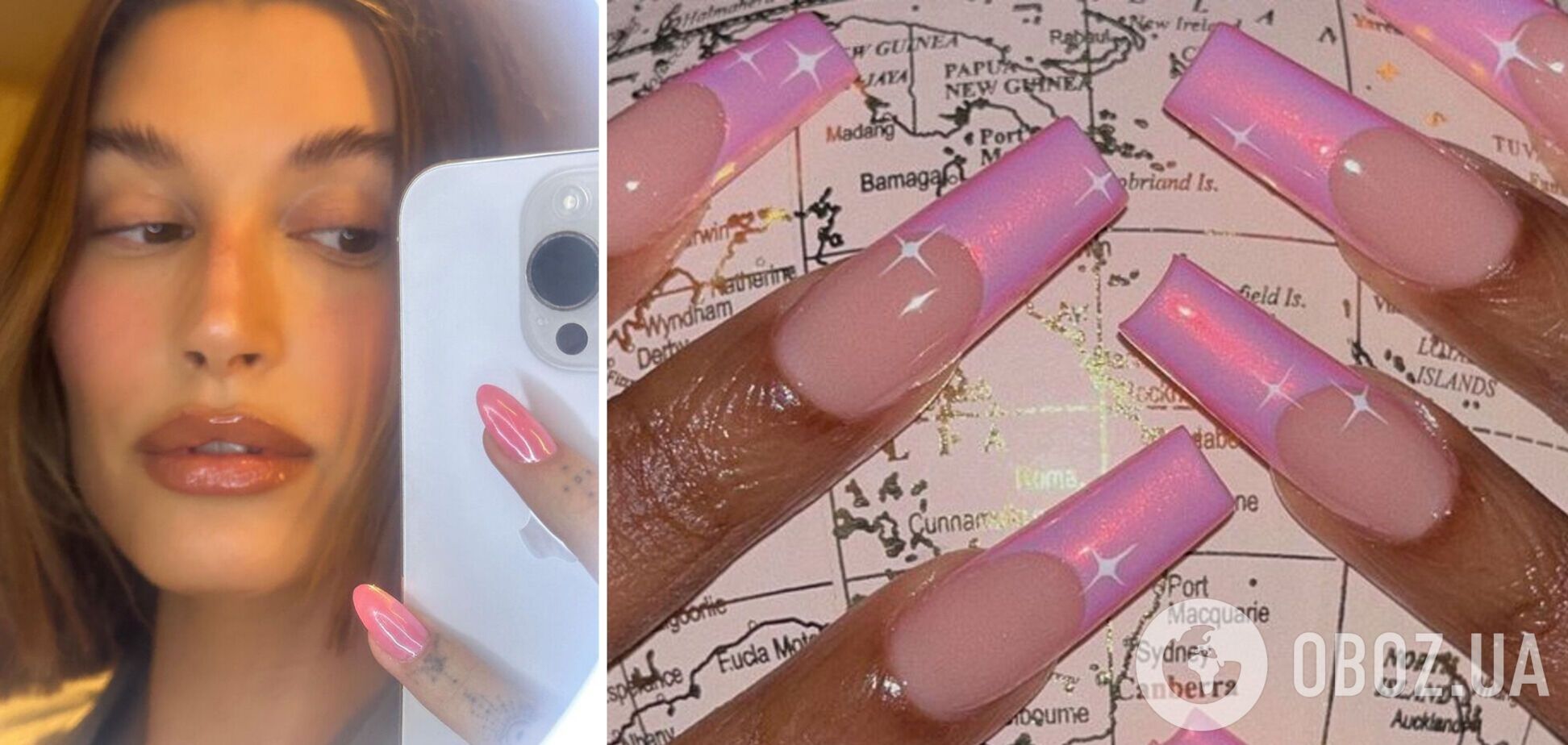 Как сделать маникюр, как у Хейли Бибер: секреты новой тенденции Barbiecore. Фото