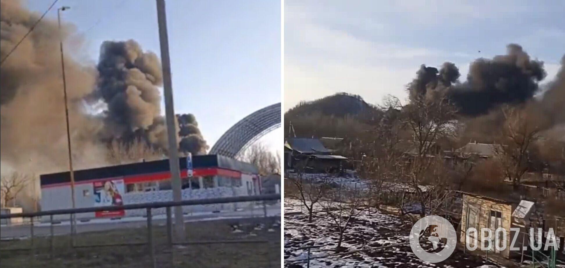 В окупованому Донецьку потужна 'бавовна': чутно звуки детонації, валить чорний дим. Відео 