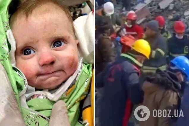 Справжнє диво: у Туреччині з-під завалів будинку через 128 годин після землетрусу врятували двомісячну дитину. Фото і відео