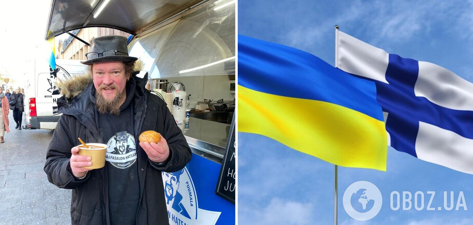 Фінський актор, який прославився у РФ, продає борщ з пампушками, щоб допомогти Україні. Фото