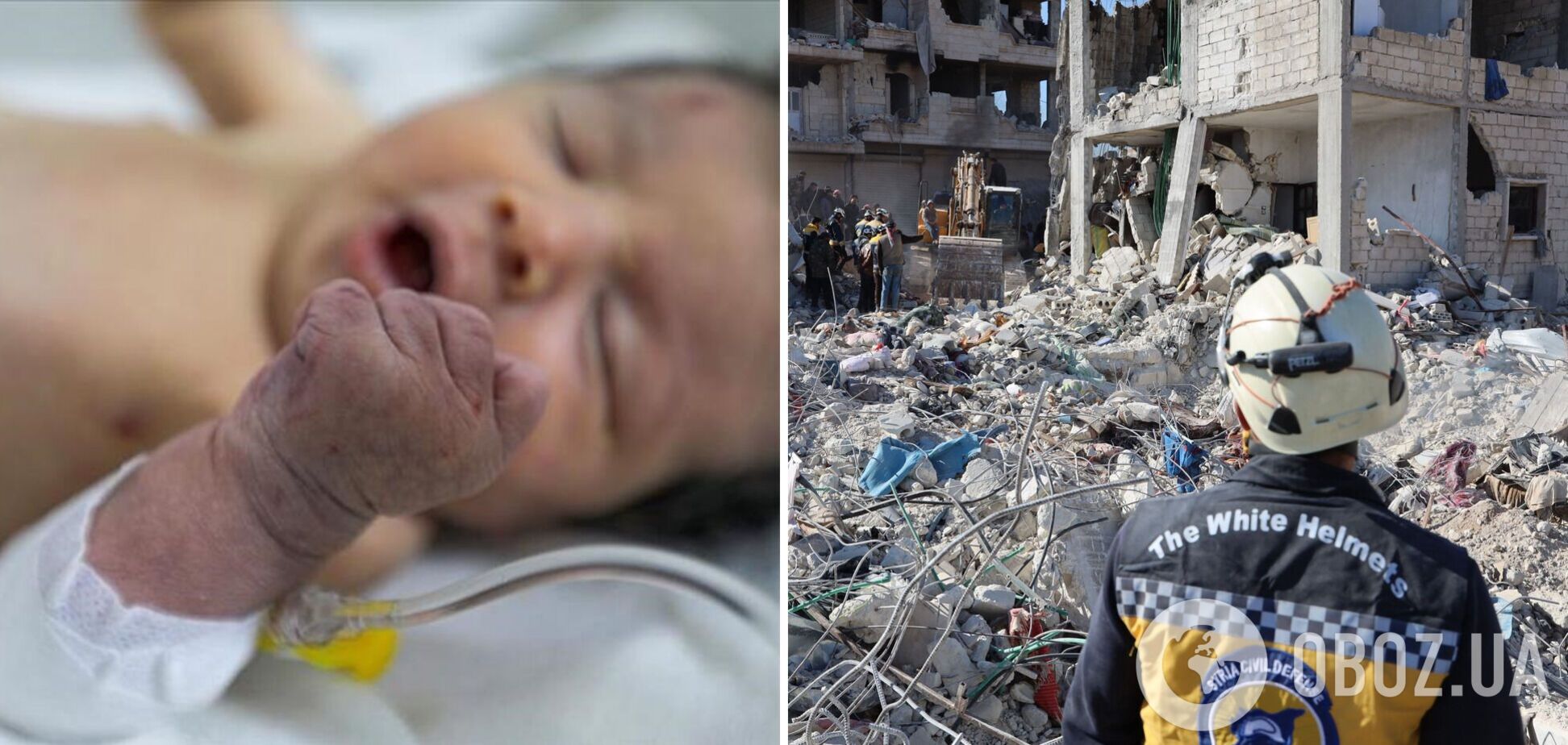 Девочку, которая родилась под завалами дома в Сирии, заберут родные: вся семья ребенка погибла. Фото