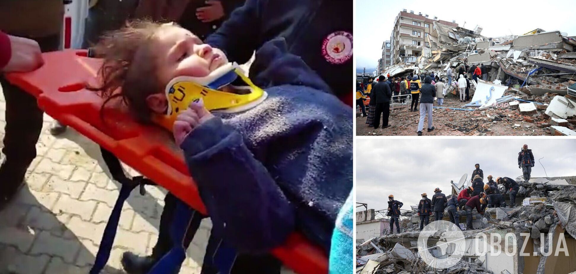 В Турции достали из-под завалов живого ребенка
