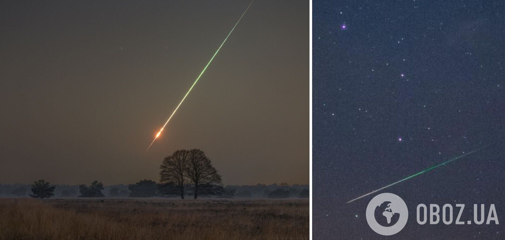 Огненный шар осветил небо: во Франции ночью наблюдали падение метеорита. Фото и видео