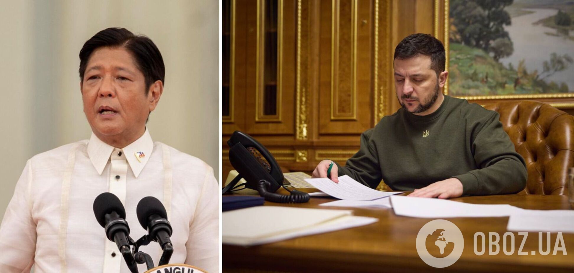 Зеленский провел первый в истории двусторонних отношений разговор с президентом Филиппин: названы ключевые темы