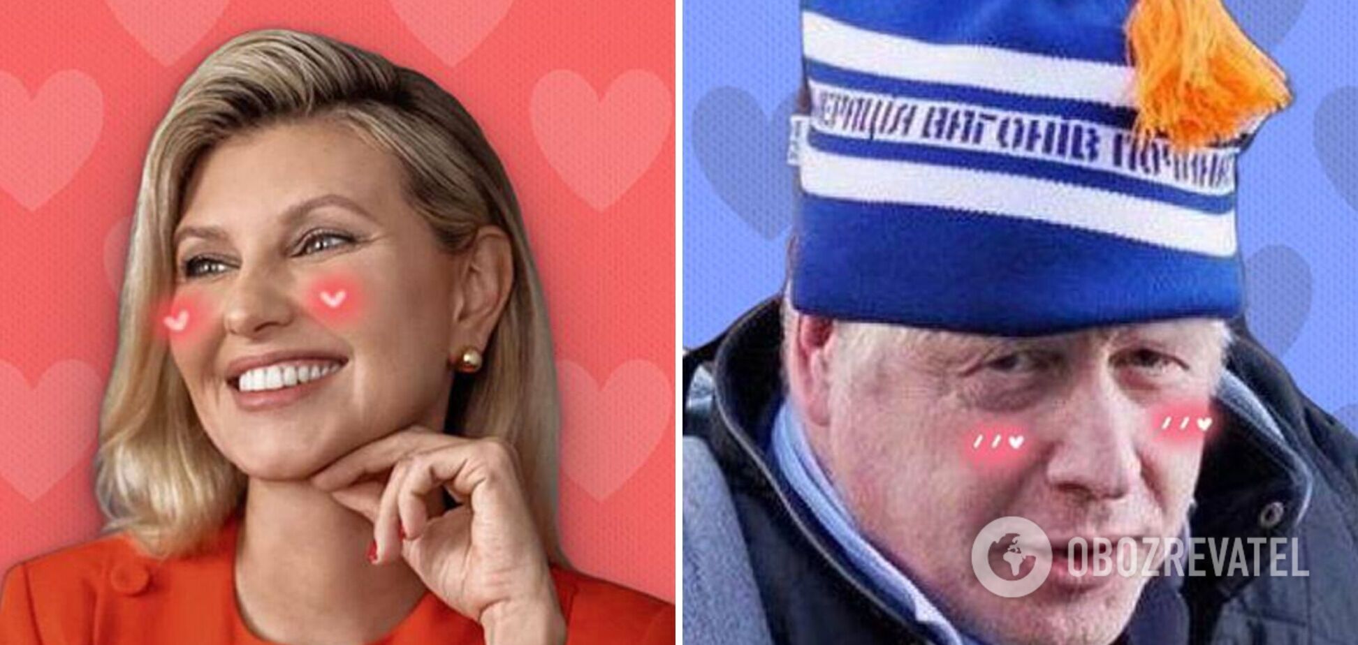 'Люблю тебя, несмотря на все завтраки': шуточные валентинки от Зеленской, Залужного и Джонсона покорили сеть. Фото