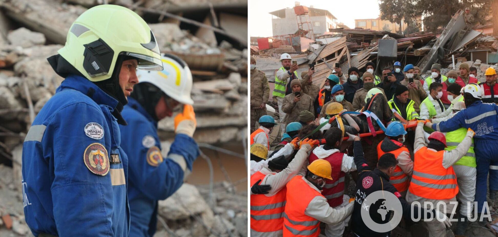 Украинские спасатели вытащили из-под завалов в турецкой Антакье женщину, которая находилась там 9 суток. Фото и видео